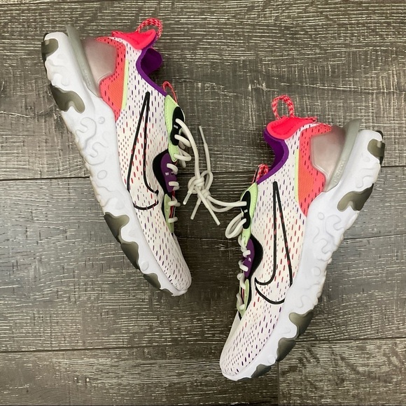 Nike React Vision Barely Volt Pink men’s sneakers - Picture 1 of 7